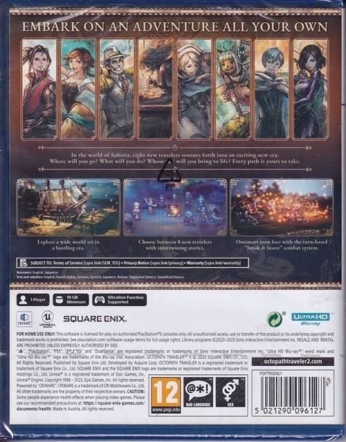Octopath Traveler II - i Folie - PS5 (AA-Grade) (Genbrug)